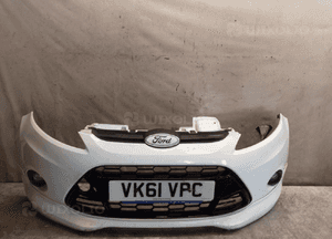 ^ ZDERZAK PRZÓD PRZEDNI DO FORD FIESTA MK7 VII H9 BIAŁY HALOGENY 1