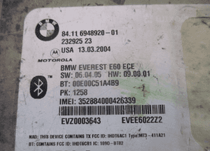 Moduł bluetooth bmw E60 E61 E63 E64 E90 6948920 2