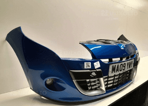 Zderzak przód przedni renault megane 3 iii terna błękitny niebieski halogeny 2