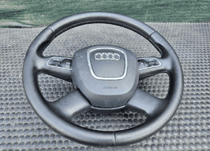 Kierownica Czarna Skóra Multifunkcja Air Bag Poduszka Wtyczka AUDI A4 B8 A5 A6 7