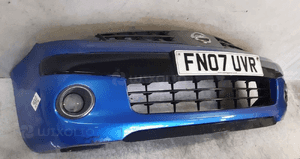 ! ZDERZAK PRZÓD PRZEDNI DO NISSAN NOTE + HALOGENY + GRILL  KOD KOLOR BV4G NIEBIESKI 4