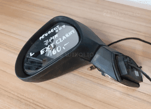 Lusterko elektryczne lewe 7 pin peugeot 207 exy czarne 2