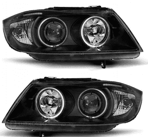 Lampy reflektory bmw E90/E91 od 03.2005 do 08.2008 ringi ccfl black 3