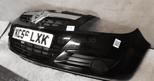 Zderzak przód przedni do opel corsa d + grill  kod kolor Z20R czarny 3