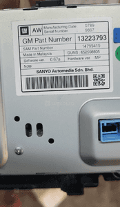 OPEL INSIGNIA A WYŚWIETLACZ NAWIGACJI 13223793 2