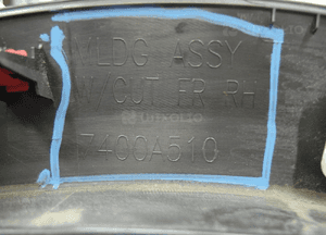 Mitsubishi eclipse cross listwa błotnika prawy przód 7400A510 3