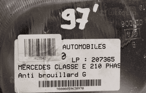 Halogen przeciwmgielny lewy Mercedes E-Classe E210 1997 1305233160 5