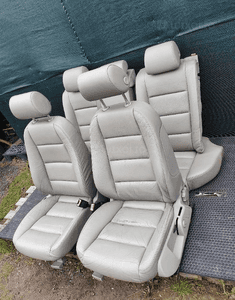 Fotele Kanapa Jasna Skora Platin Hell Grzane Elektryka Audi A4 B6 B7 3