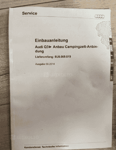 Lacznik z namiotem Audi Q3 8U0069619 2