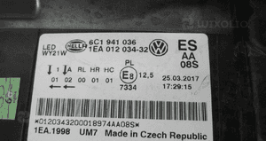 Vw polol 6C idealna lampa przednia prawa 6