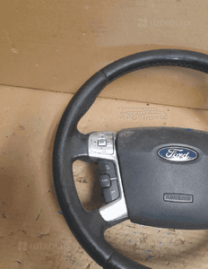 KIEROWNICA FORD MONDEO MK.4 IV S-MAX SMAX MULTI MULTIFUNKCJA CHROM SKÓRA SKÓRZANA   (Lok. 157 ) 4