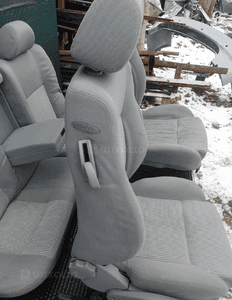 Fotele Fotel Kanapa Welur Jasne Siwe Podlokietnik VW Golf IV 4 3 drzwi komplet 20