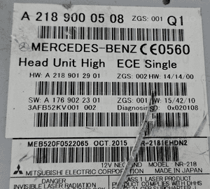 Mercedes-Benz W212 Radio Nawigacja Multimedia HIGH ECE A2189000508 4