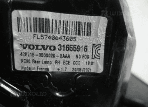 Volvo XC90 ii bdb europa  wszystko świeci lampa tylna prawa 10