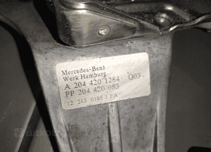 Mercedes W204 c-klasa mechanizm pedał hamulca ręcznego linka oryginał 5