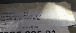 Osłona poszycie słupka prawy przód VW Touareg 7L6867234AJ 5