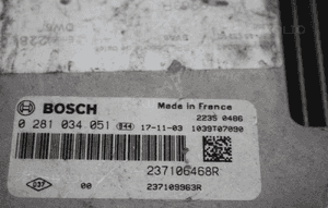 RENAULT 1.6 DCI sterownik silnika komputer 237106468R 3