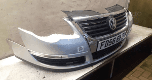 Zderzak przód przedni do vw volkswagen passat B6 LA7W srebrny 4