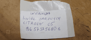 Instalacja wiązka świec żarowych Citroen C5 III 2.0 HDI 9657375680 7