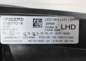 LAMPA PRZÓD PRZEDNIA LEWA VOLVO V40 II LIFT FULL LED 31677018 2016-2019 15