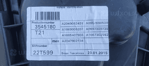 Mechanizm podnośnik szyby lewy tył Mercedes GL X166 W166 6