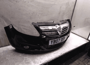 ^ ZDERZAK PRZÓD PRZEDNI OPEL CORSA D Z20R CZARNY HALOGENY 3