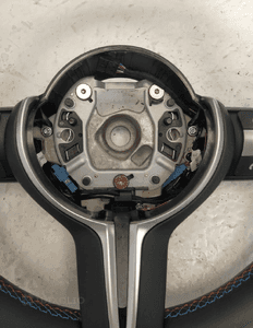 Bmw F10 F11 F20 F30 kierownica multifunkcyjna airbag skóra łopatki niebiesko czerowna nić  nowa 8