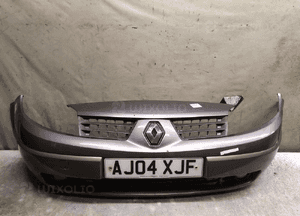 $ ZDERZAK PRZÓD PRZEDNI DO RENAULT GRAND SCENIC II 2 + HALOGENY SZARY 2