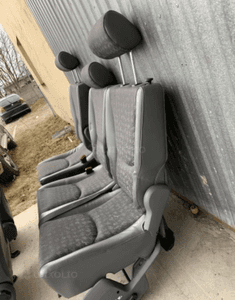 MERCEDES ml 163 fotel fotele kanapa czarna pół skora manualne siedzisko zagłówek 2