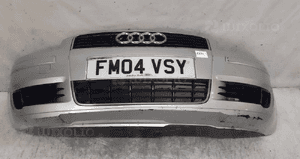 Zderzak przód przedni do audi A4 B6 cabrio halogeny grill LY7W srebrny 1