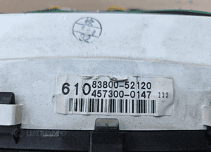 Toyota Yaris 99-05 zegar licznik 83800-52120 3