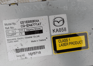 Mazda 6 gh radio cd zmieniarka GS1E669RXA radom 4