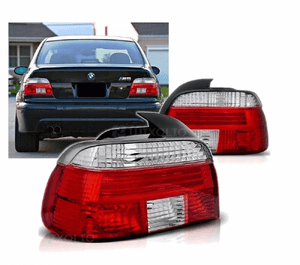 Lampy Tylne KOMPLET BMW E39 SEDAN Od 1995 Do 2000 roku CLEAR RED DEPO 1