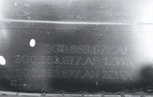 Kratka zderzaka środkowa vw passat B8 3G0853677AF 16