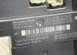Mercedes W204 c-klasa sterownik moduł sam bsi 2045458201 5