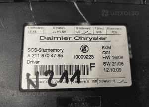 Mercedes W211 W164 ml gl W251 sterownik moduł fotela lewy prawy przód oryg 8