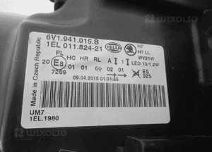 Lampa przednia przód lewa skoda fabia iii 3 6V1 soczewka 2014-2018 21