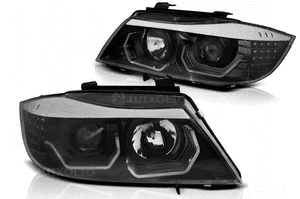 Lampy reflektory do bmw E90/E91 od 2005 do 2008 ringi 3D diodowe kierunki 2