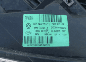Renault fluence lift 12- lampa przednia 260101517R 3