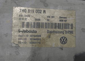 Webasto 7H0819002R suche transporter T5 2.5 tdi 2