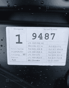 Mechanizm podnośnik ramka szyby Drzwi prawy tył VW Touareg 3