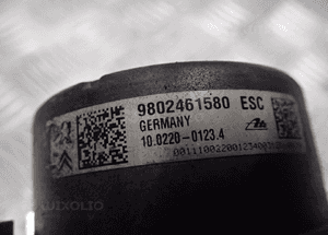 Pompa hamulcowa abs esc citroen C2 C3 peugeot 208 9802461580 2