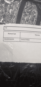 Zagłówek fotela Renault Austral Alpine 864000422R 10