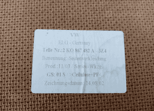 Boczek tapicerka płyta prawy tył VW Caddy III 2K0867482A 4