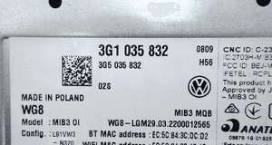 CZYTNIK STEROWNIK MIB MIB3 VW PASSAT B8 3G0 3G1035832 6