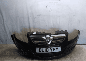 Zderzak przód przedni opel corsa d Z20R czarny halogeny 1