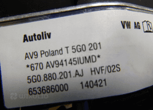 Vw golf arteon tiguan poduszka airbag kierowcy nowa oryginał 8