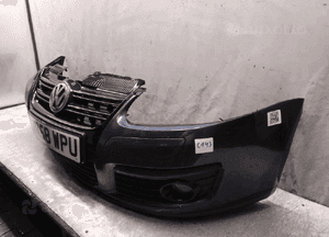 ^ ZDERZAK PRZÓD PRZEDNI DO VW VOLKSWAGEN GOLF 5 V GT LC5F SZARY POPIELATY HALOGENY 4