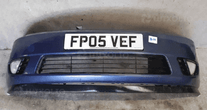 Zderzak przód przedni do ford fiesta MK6 6 vi niebieski błękitny halogeny 1