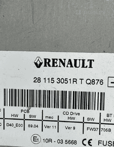 Radio cd renault megane scenic iii 3 281153051R fv 3